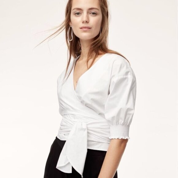 BABATON | Aritzia Thenardier Wrap Blouse Top | Sz. XXS - Picture 2 of 6